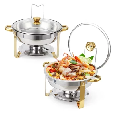 Мармит круглый CuisinSmart, 2 шт., золотистый