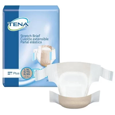 Трусы от недержания TENA Stretch Plus, средней впитываемости, унисекс бежевого цвета