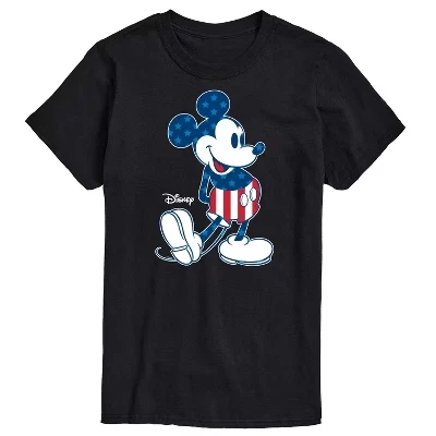 Мужская футболка Disney Americana с принтом, чёрная