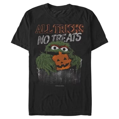 Мужская футболка All Tricks No Treats Oscar the Grouch черная