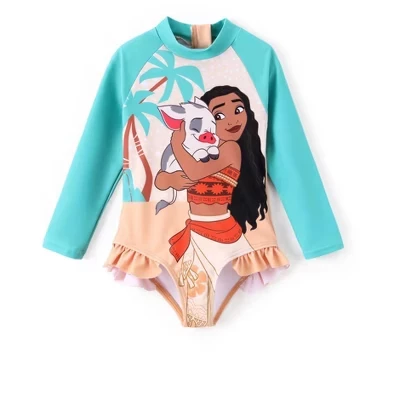 Детский слитный купальник Disney Princess, бирюзовый