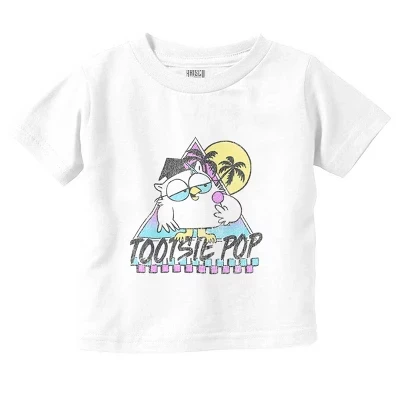 Футболка с рисунком Tootsie Pop Mr Owl для летних каникул для малышей лицензионного белого цвета