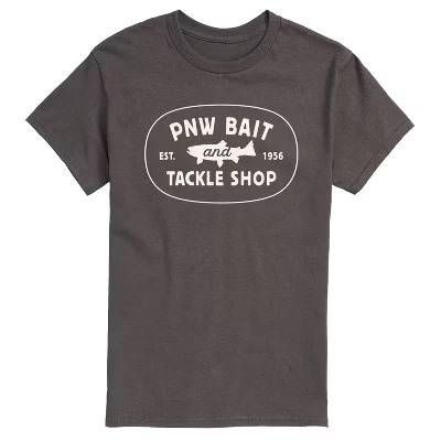 Мужская футболка с коротким рукавом Pnw Bait And Tackle с графическим рисунком.