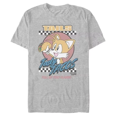 Мужская футболка Tails Tasty Tacos с надписью athletic heather