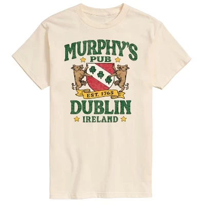 Мужская футболка с коротким рукавом Murphys Pub Dublin кремового цвета с графическим рисунком