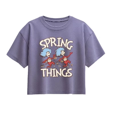 Футболка для девочек Dr. Seuss Spring Things, барвинковая