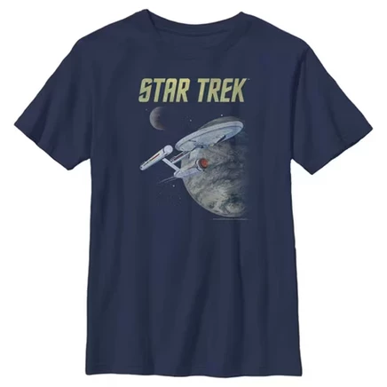 Футболка для мальчиков Star Trek, темно-синяя