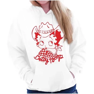 Женское худи Brisco Brands Betty Boop Cowgirl, серое