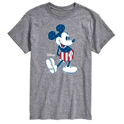 Мужская футболка Disney Americana с принтом, спортивный меланж