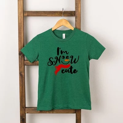 Футболка для девочек The Juniper Shop Snow Cute, зеленая