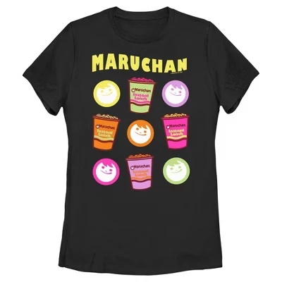 Женская футболка Maruchan Neon Logos, черная
