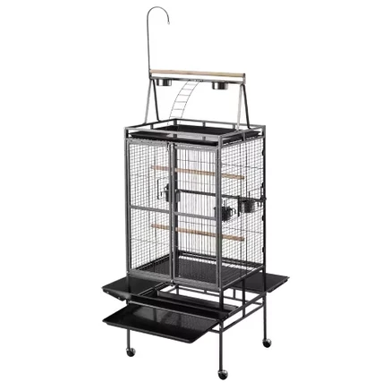 Клетка для птиц Vevor 83×79×210 см, черная