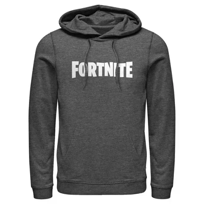 Мужское худи Fortnite Classic White Logo, угольно-серое