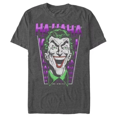 Мужская футболка DC Comics Batman Джокер, угольная