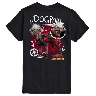 Мужская футболка с короткими рукавами и рисунком Дэдпула и Росомахи Dogpool Doodles, черная