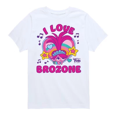 Футболка с коротким рукавом и рисунком Poppy I Love Brozone белого цвета