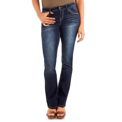 Легендарные женские джинсы Insta Stretch Juniors со средней посадкой по фигуре Bootcut Juniors Jeans (Standard и Plus) amy
