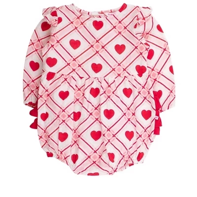 Для девочки комбинезон RuffleButts Flutter Bubble, розовый