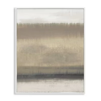 Абстрактный сельский пейзаж Коричневые луга Картина в рамке Giclee Art