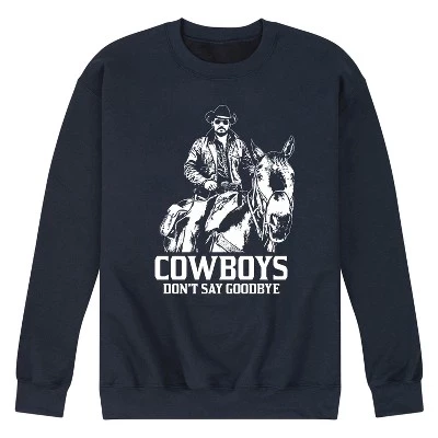 Мужская флисовая толстовка Rip Cowboys Don't Say Goodbye с графическим рисунком темно-синего цвета.