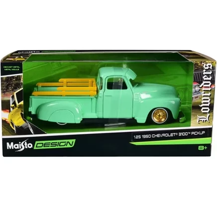 Модель Maisto Chevrolet 3100 Lowrider 1:24, зелёная