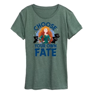 Женская футболка Merida Choose Your Own Fate с коротким рукавом и рисунком heather juniper