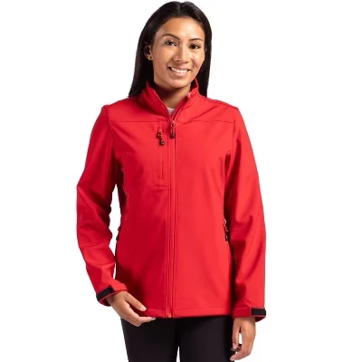 Водонепроницаемая женская куртка Softshell Tempest на молнии красного цвета