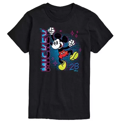 Мужская футболка с коротким рукавом Mickey Press Start и графическим принтом, черная
