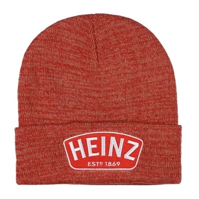 Мужская вязаная шапка Mad Engine с патчем Heinz, красная