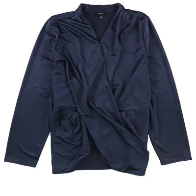Женская блузка Alfani Draped Pullover, синяя