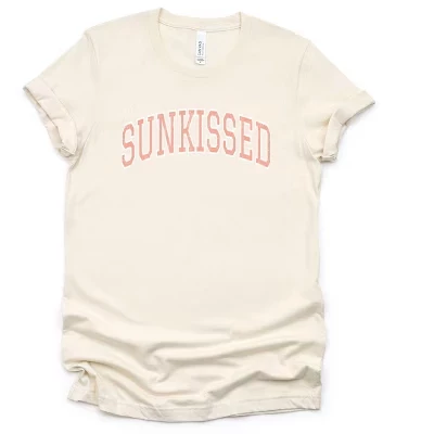 Женская футболка Sunkissed с коротким рукавом и графическим принтом кремового цвета