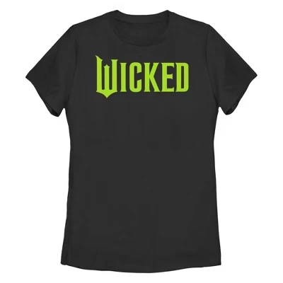 Женская футболка Wicked с официальным логотипом, черная