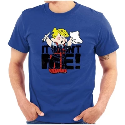 Ретро-футболка Dennis The Menace It Wasn't Me с графическим принтом, лицензия royal
