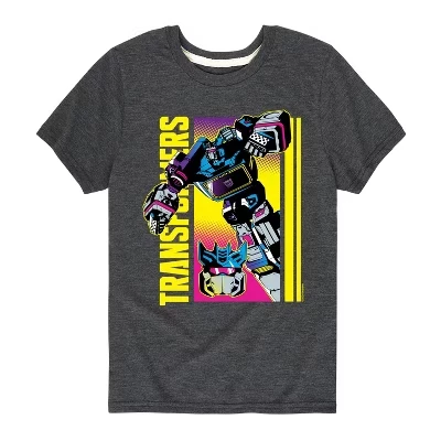 Полутоновая футболка Soundwave Decepticon с коротким рукавом и графическим рисунком heather charcoal