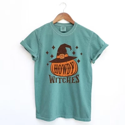Женская окрашенная футболка с коротким рукавом Howdy Witches Stars