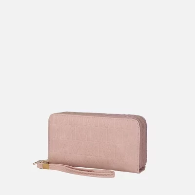 Женский кошелек-клатч MKF Collection Aurora M Signature из экокожи, розовый