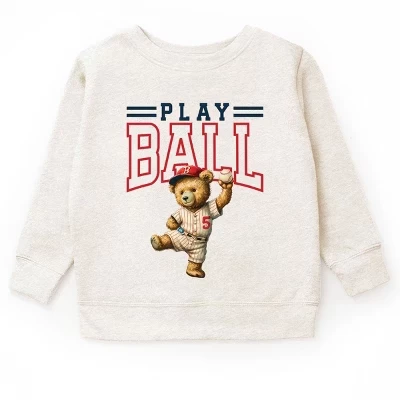 Молодежная толстовка Play Ball Baseball Bear натуральная