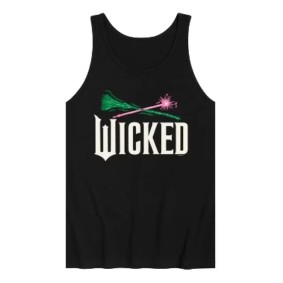 Мужская майка Wicked «Палочка и метла», черная