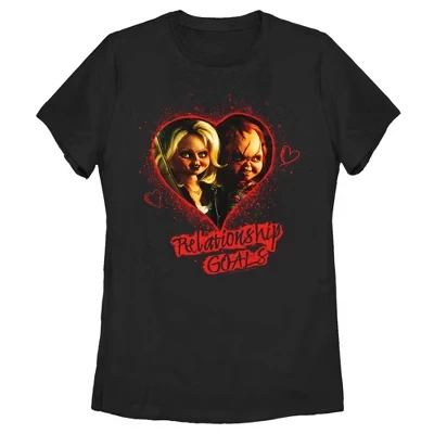 Женская футболка Bride of Chucky Relationship Goals черного цвета