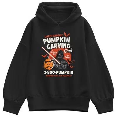 Женская толстовка с капюшоном из овечьей шерсти Darth Vader's Pumpkin Carving Club, черный