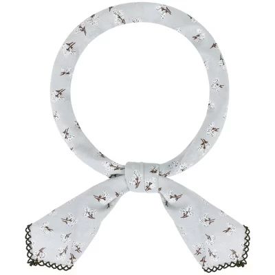 Women's Cotton Pattern Vintage Scarf, 26.7''X26.7'' Square Elegant Neckerchief Scarves for Spring, Travel, Party 1 Pc gray
