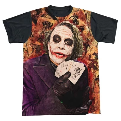 Мужская футболка с коротким рукавом Dark Knight Jokers Wild Costume белого цвета