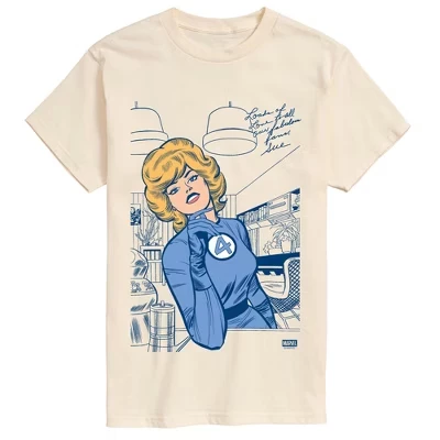Мужская футболка Fantastic Four Invisible Woman, кремовая