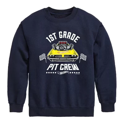 Мальчиковая флисовая толстовка Hot Wheels Pit Crew 1st Grade, синяя