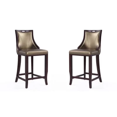2 барных стула Manhattan Comfort Emperor, бронзовые