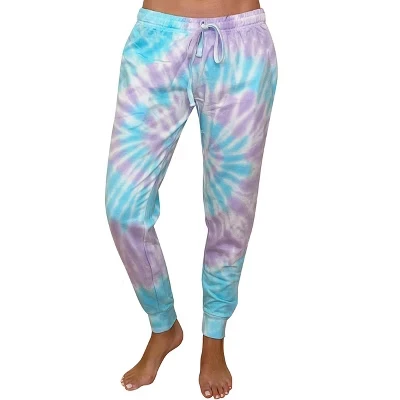 Махровые брюки-джоггеры Tie Dye с петлей для бега трусцой для женщин