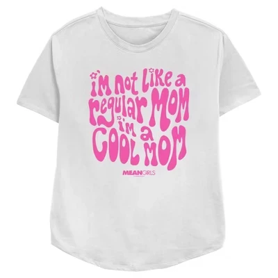 Женская футболка в стиле ретро I'm Not a Regular Mom белого цвета
