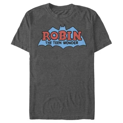Мужская футболка Boy Wonder Robin с логотипом Бэтмена, темно-коричневый вереск
