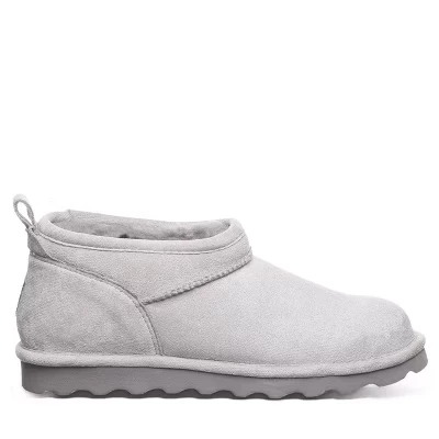 Женские супер-короткие веганские ботинки BEARPAW серого цвета