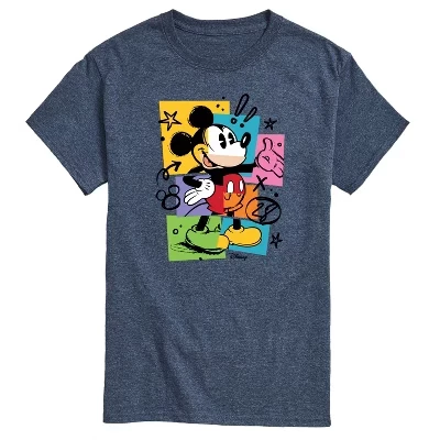 Мужская футболка с коротким рукавом Mickey Sketch и графическим рисунком, синяя